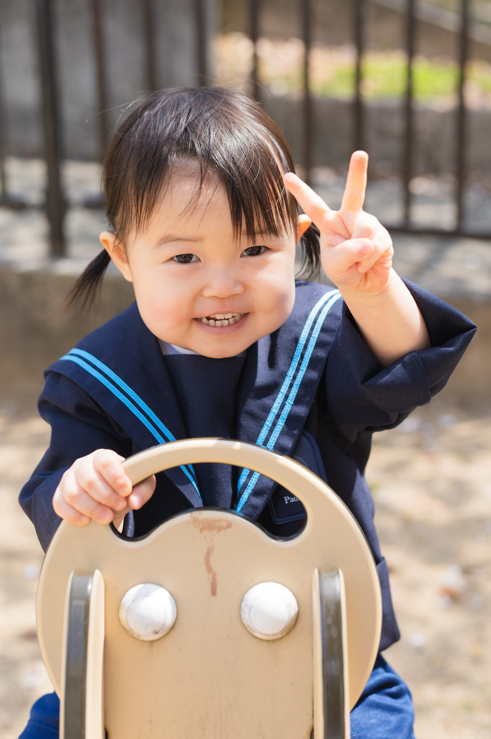 大阪での入園記念写真